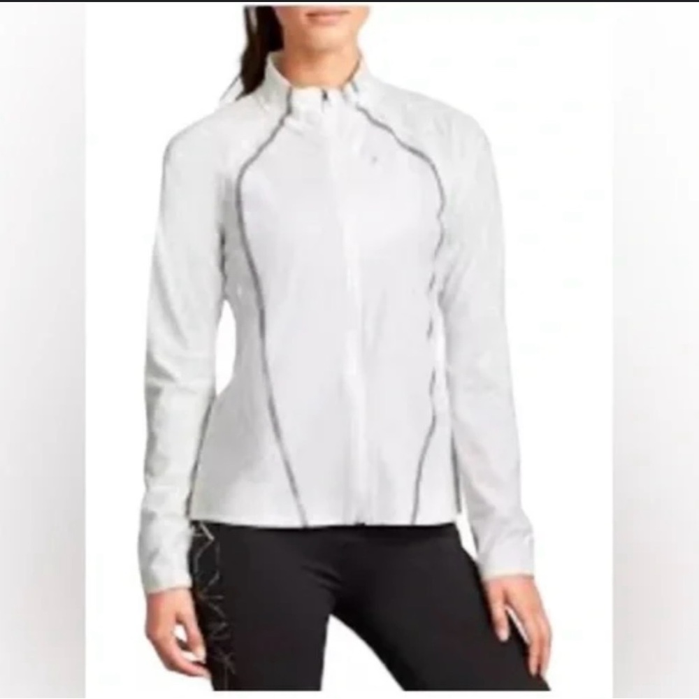 Athleta size XS women White Cowl Neck jacket